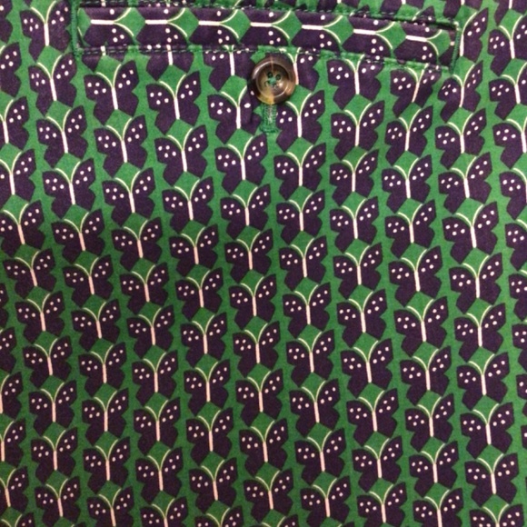 Anthropologie Essentials Green Butterfly Pants Size 14 - Picture 4 of 6